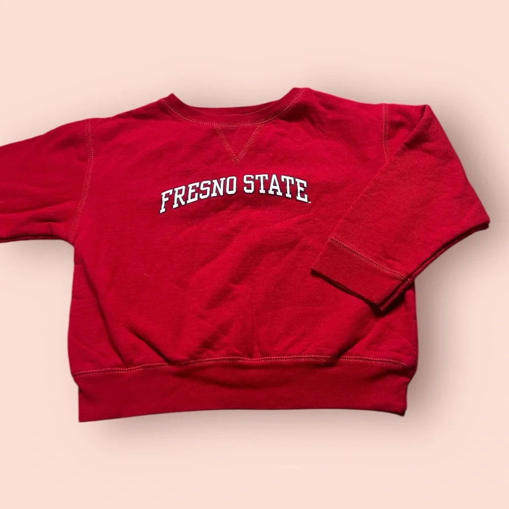 Toddler College Kids Red Fresno State Crewneck Sweatshirt Size 5/6T